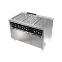 Fourneau "basic" 6 feux vifs s/750  avec four á gaz - HR FAINCA - CB6F750H