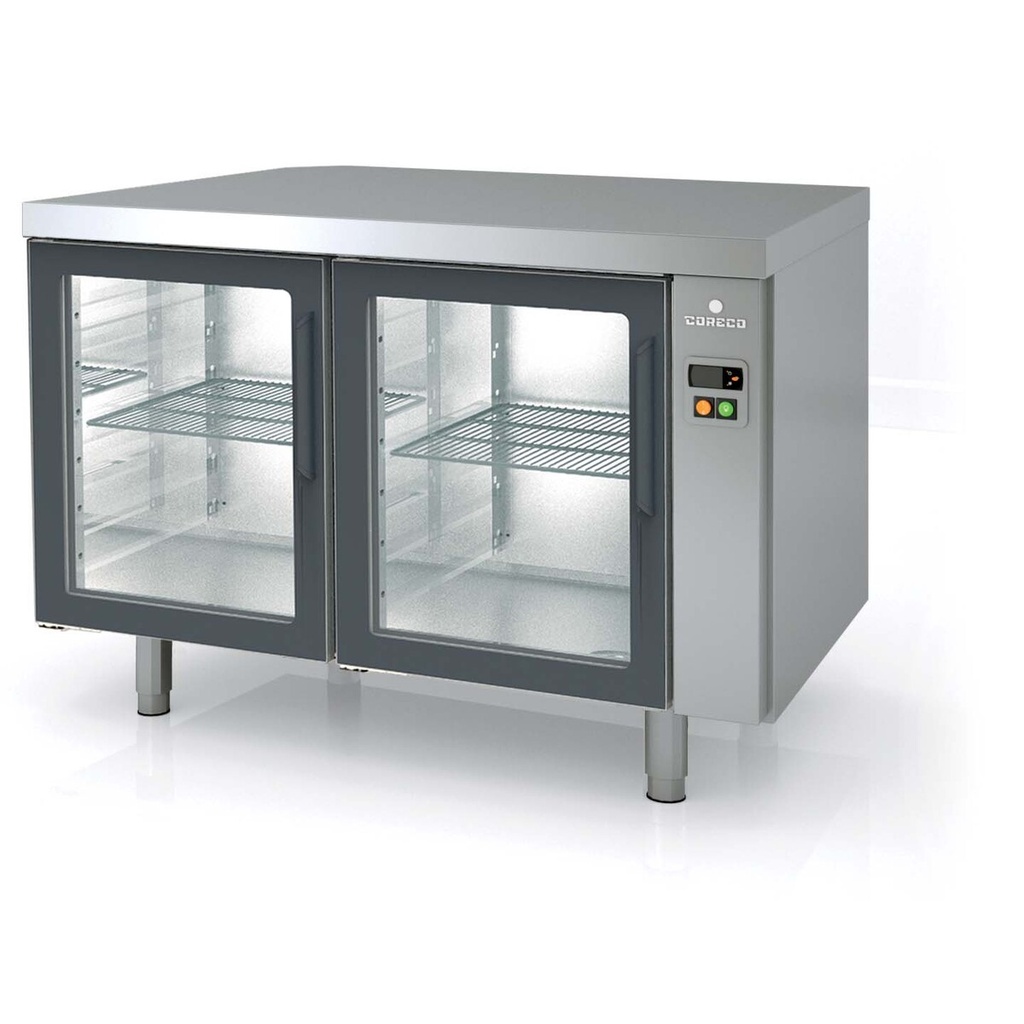 Meuble 800 positif sans groupe 2 portes vitrées - CORECO - MRPPV-120