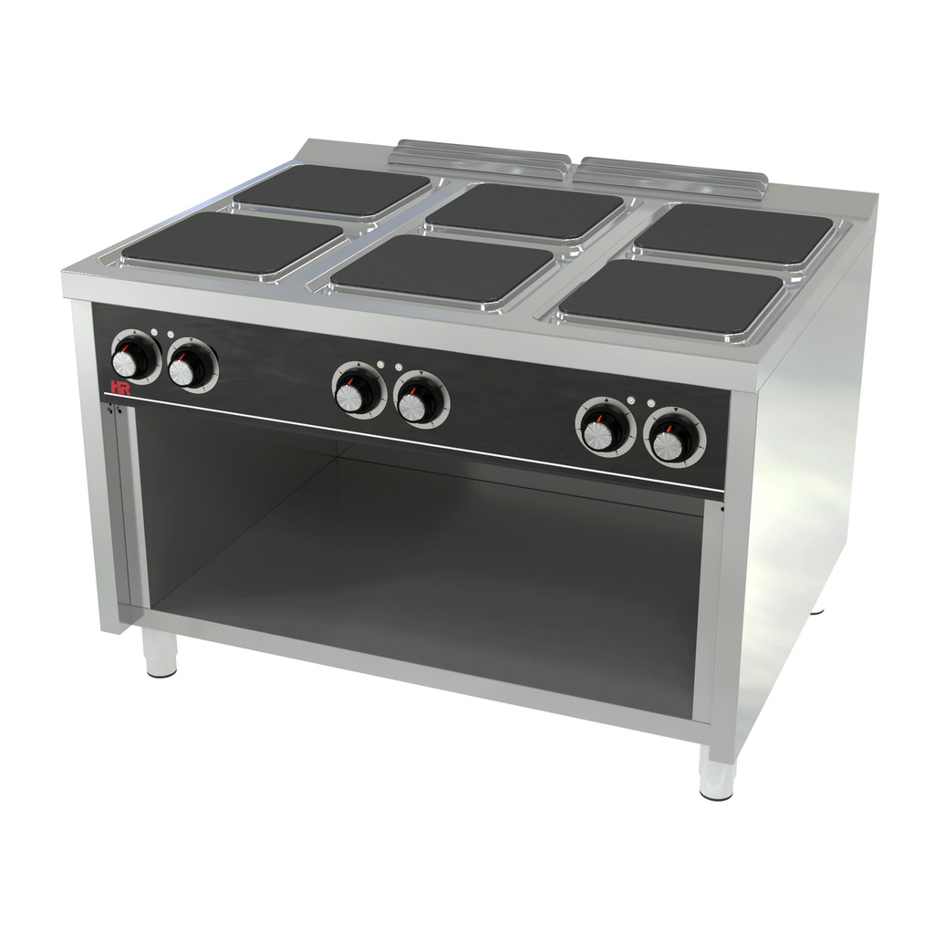 Fourneau 6 plaques Série 900 sur placard - HR FAINCA - CE6P900E