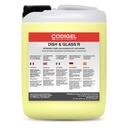 Détergent liquide concentré pour lave-vaiselle et lave-verres (eaux dures jusqu'à 30°f)  - Conditionnement : bidon de 10KG  - DISHGLASSC10U