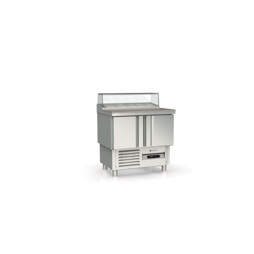 Meuble saladette 700 positif - 2 portes - CORECO - MFP-100