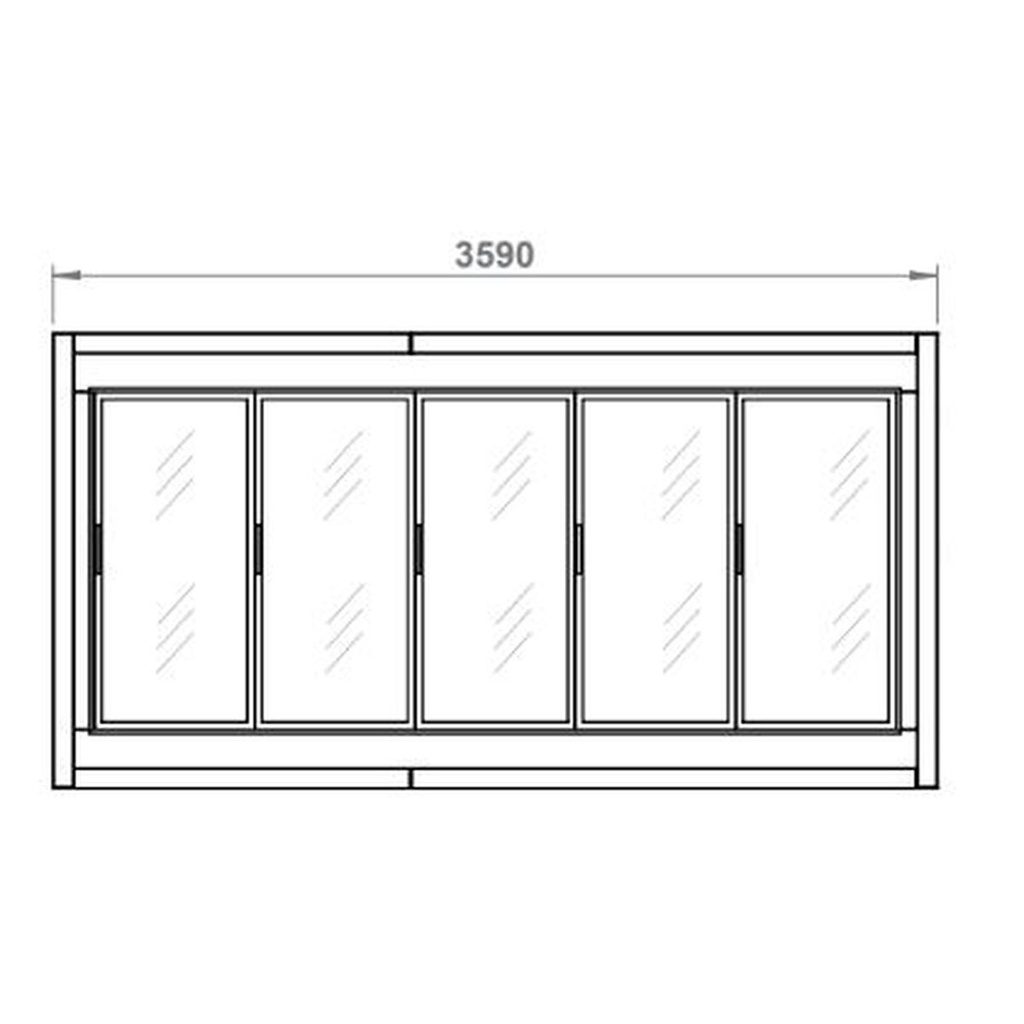 [AFD-5C-PC] Armoire Froide Démontable négative 5 portes vitrées - CORECO - AFD-5C-PC