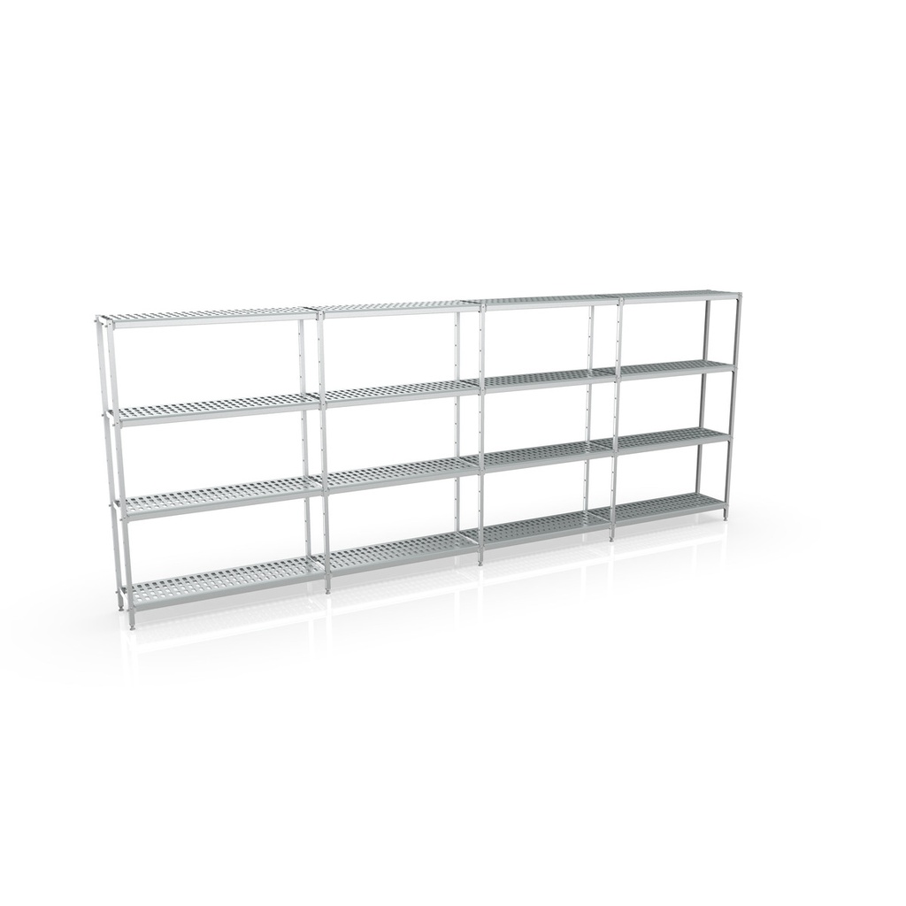 Rayonnage linéaire 6295x1370x400 4 niv - CORECO - L117