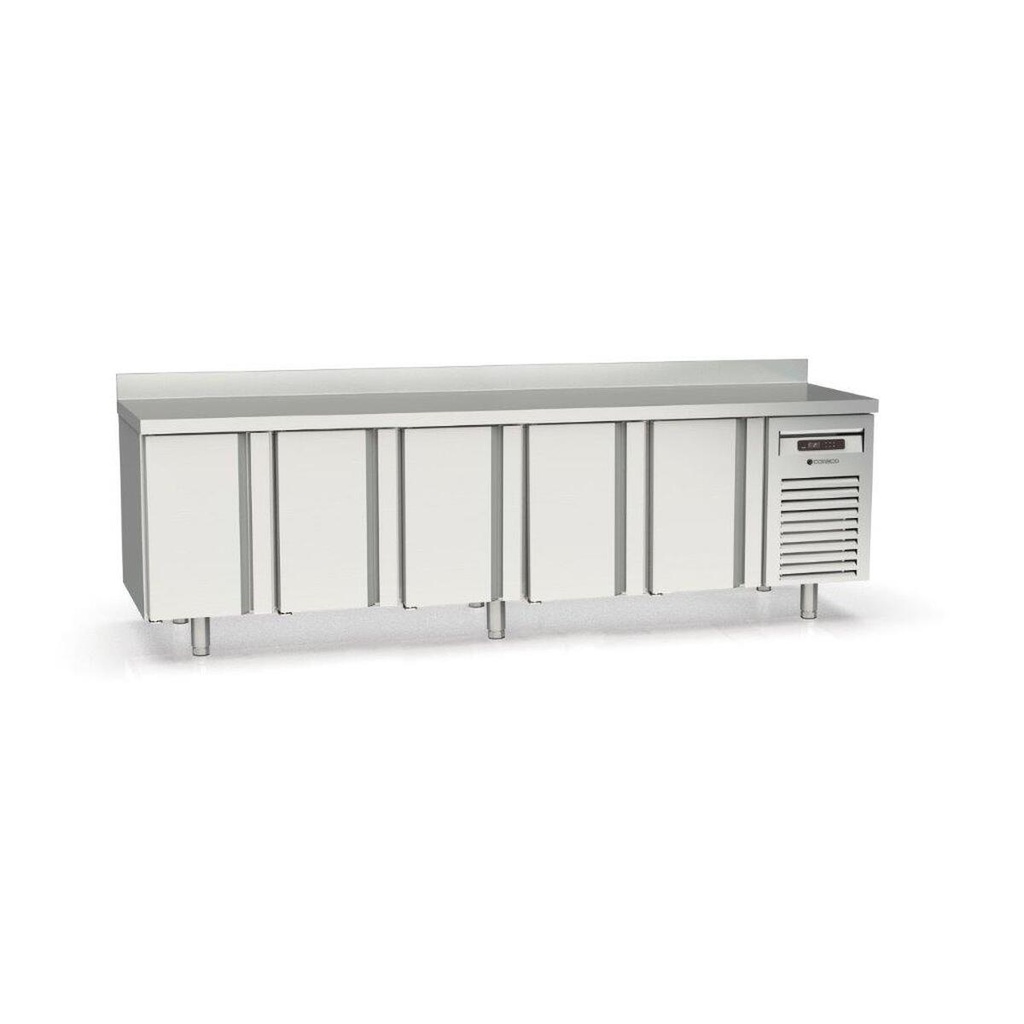 Meuble avec évier 700 positif - 5 portes pleines - CORECO - MRGF-300