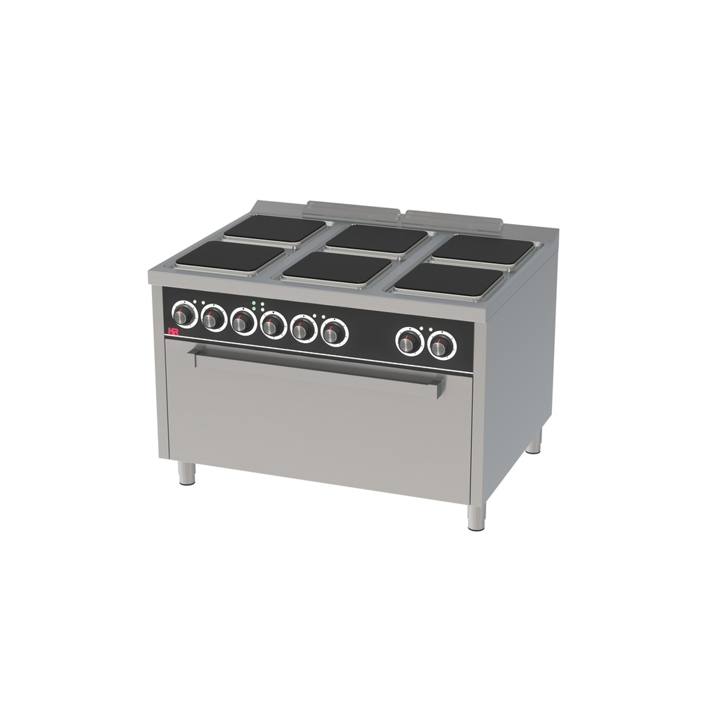 Fourneau 6 plaques Série 900 four MAXI - HR FAINCA - CE6P900HM