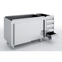 Meuble neutre - p. coulissantes et tiroirs - ERATOS - MNCC70-240