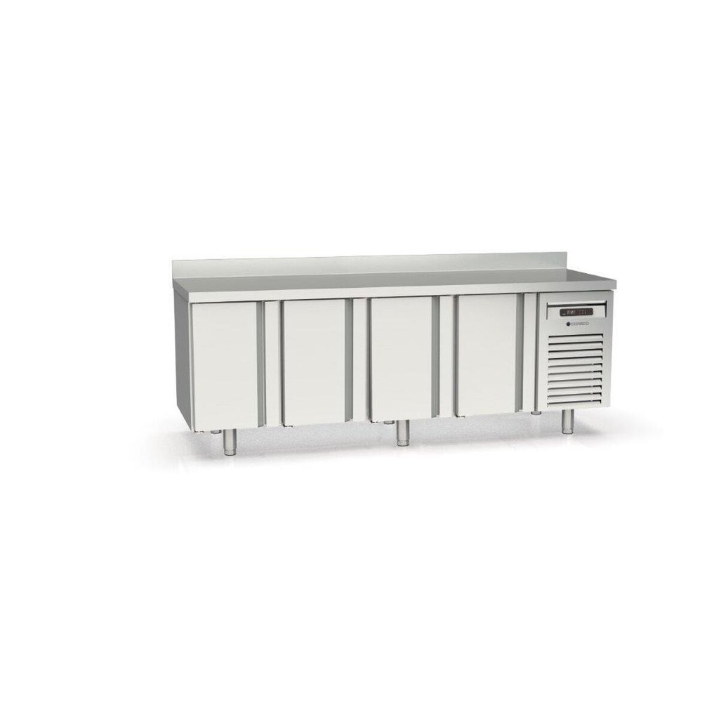 Meuble avec évier 700 positif - 4 portes pleines - CORECO - MRGF-250