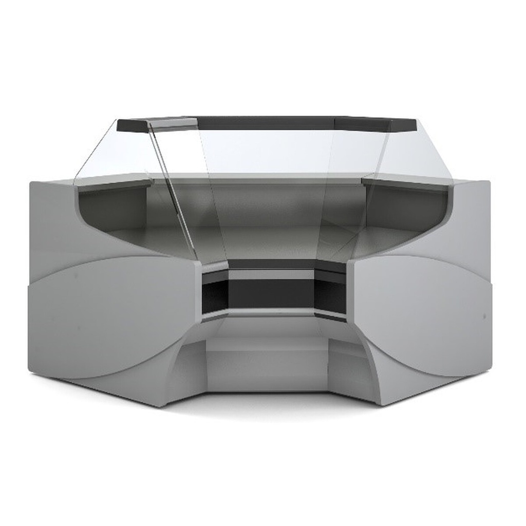 Vitrine d'angle pour gamme VE-12-TF - DOCRILUC - VE-12-AN90-RR