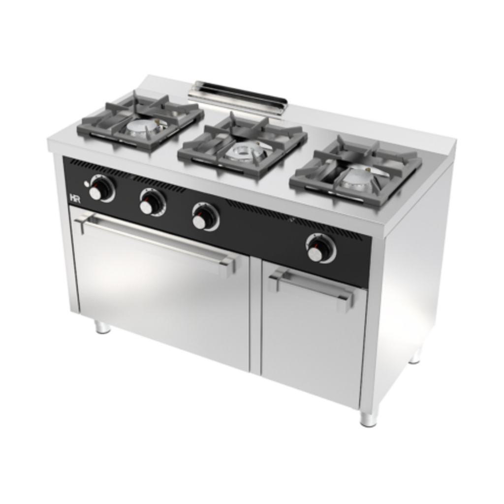 Fourneau 3 feux s/600 avec four á gaz - HR FAINCA - C3F600H