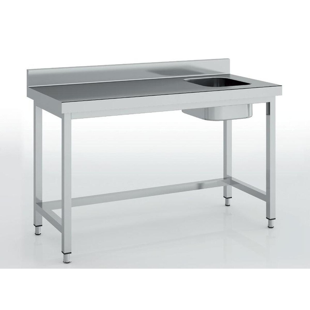 Table de chef série 600 en inox - ERATOS - MCCD60-160D