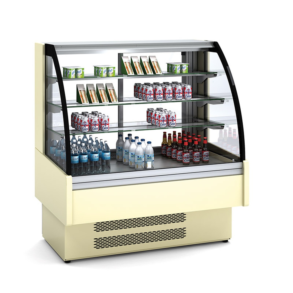 Vitrine libre service avec arrière portes vitrées - DOCRILUC - VVA-6-13-C