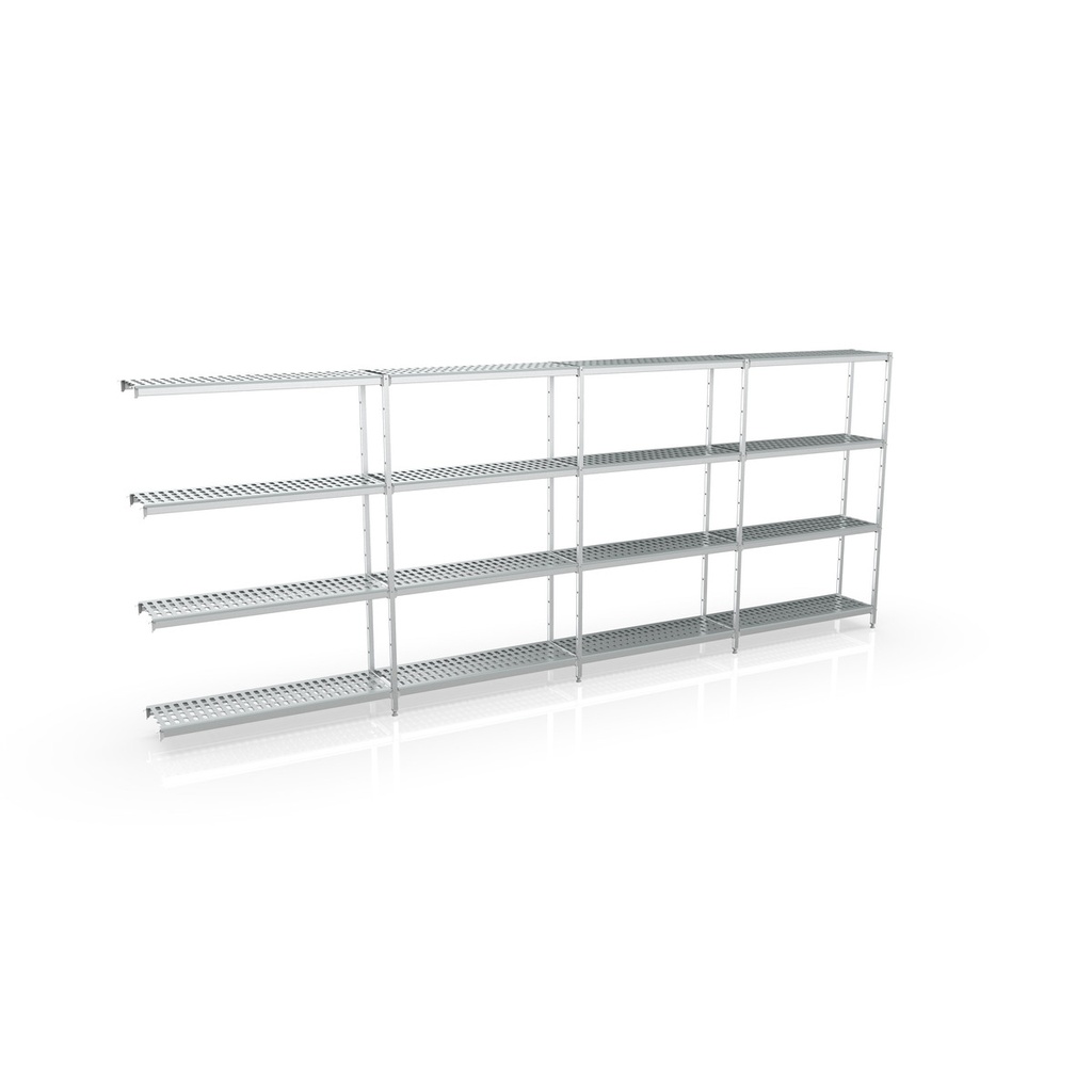 Rayonnage d'angle 6350x1970x400 4 niv - CORECO - A358