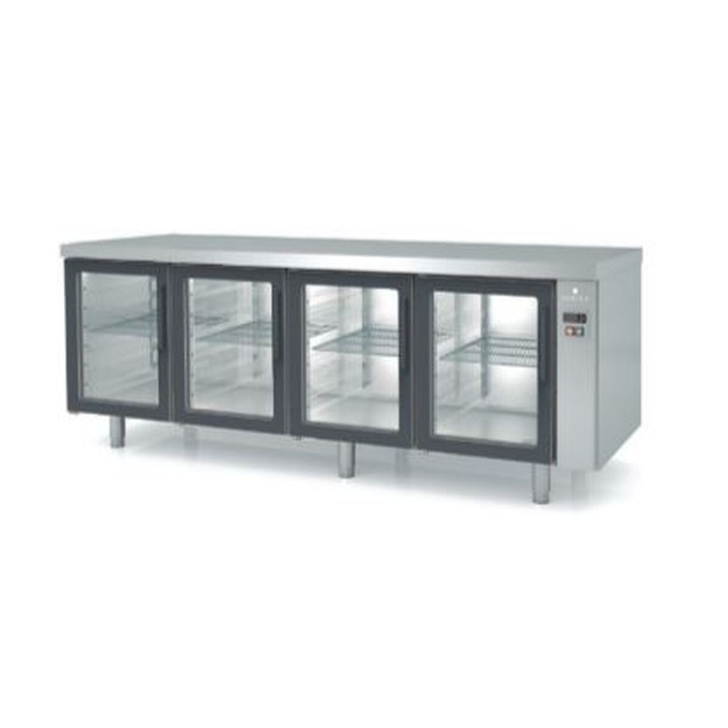 Meuble 800 négatif sans groupe 4 portes vitrées - CORECO - MCPPV-220