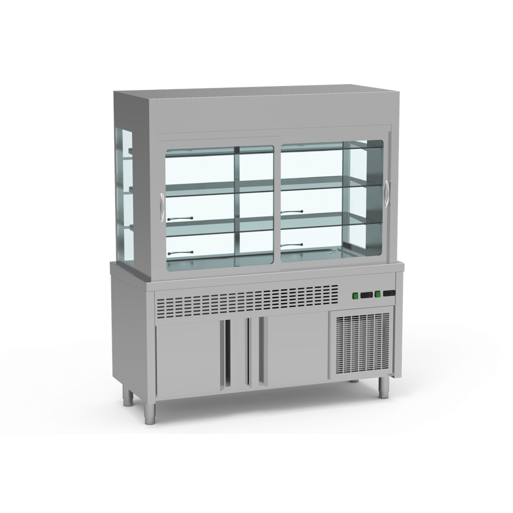 Meuble réfrigéré + vitrine réfrigérée 3 niveaux - ERATOS - SVPR-200