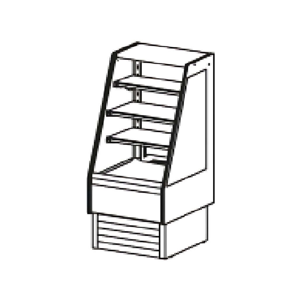 Vitrine libre service avec arrière fermé - DOCRILUC - VVAM-6-6-MR