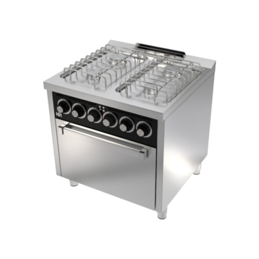 Fourneau "basic" 4 feux vifs s/750  avec four électrique - HR FAINCA - CB4F750HE