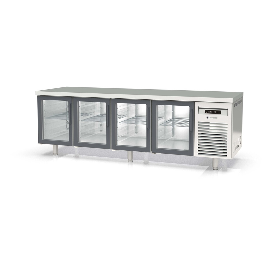 Meuble 800 positif - 4 portes vitrées - CORECO - MRPV-250