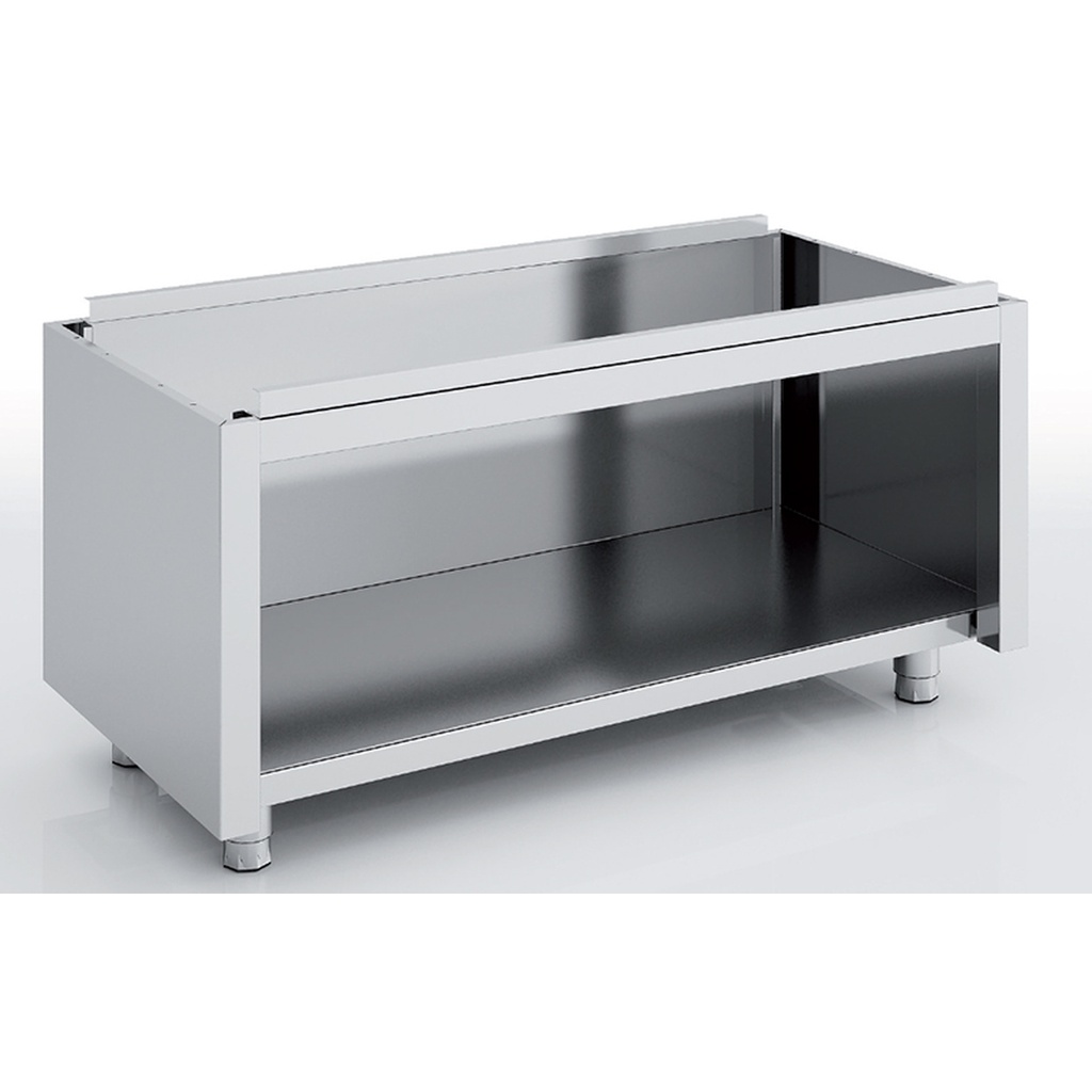 Meuble neutre en inox - Côté ouvert - ERATOS - MNAB70-80