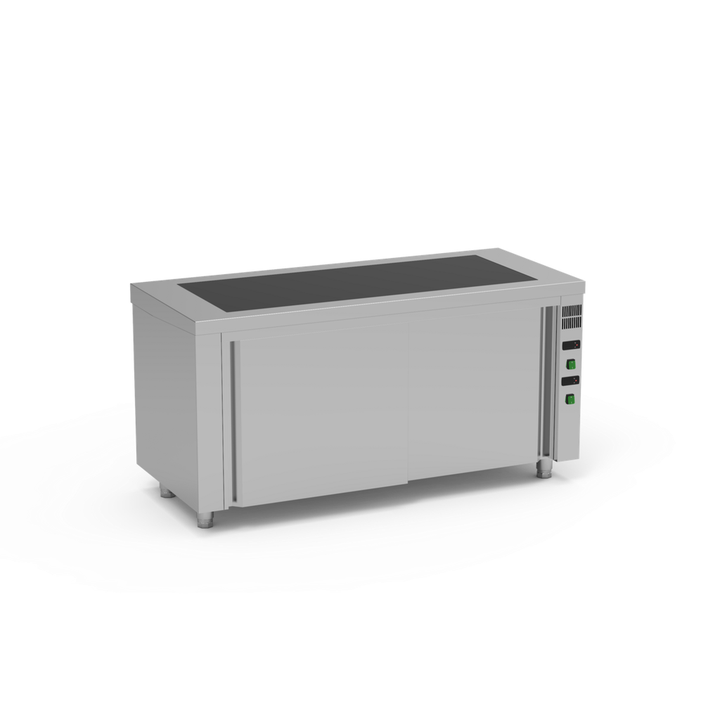 Meuble vitrocéramique avec réserve chaude - ERATOS - SVTR-200