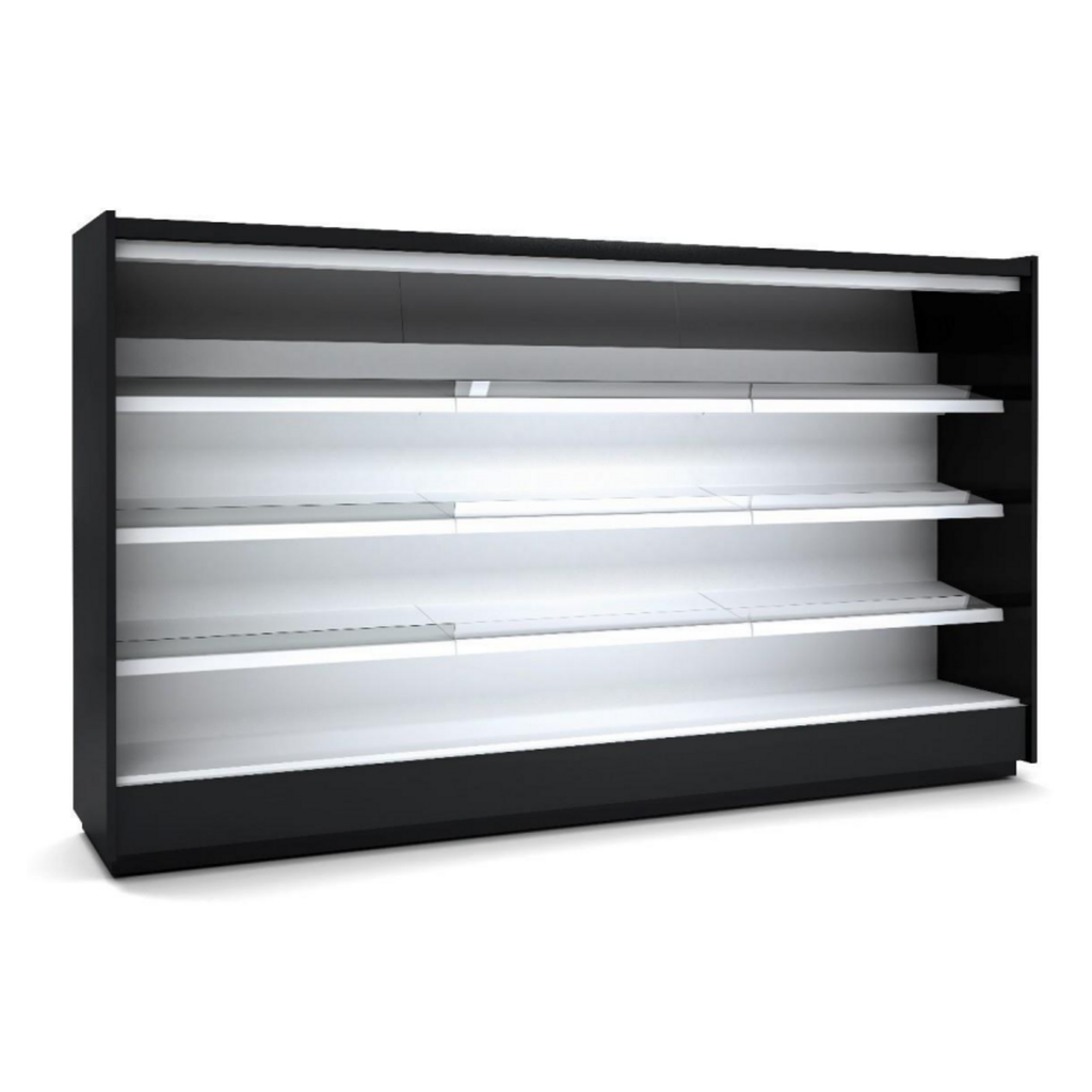 Vitrine murale supermarché gamme CLOVER - Hauteur 2m - Profondeur 791 mm -sans porte vitrée - DOCRILUC - RMS20133-25-H1