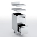 Meuble neutre en inox - 2 tiroirs - ERATOS - MNC2-60M