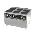 Fourneau 6 plaques Série 900 four - HR FAINCA - CE6P900H