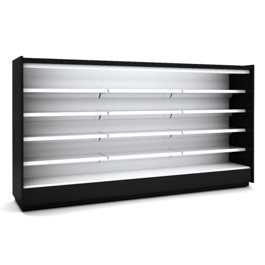 Vitrine murale supermarché gamme CLOVER - Hauteur 2m - Profondeur 791 mm -sans porte vitrée - DOCRILUC - RMS20133-12-M2