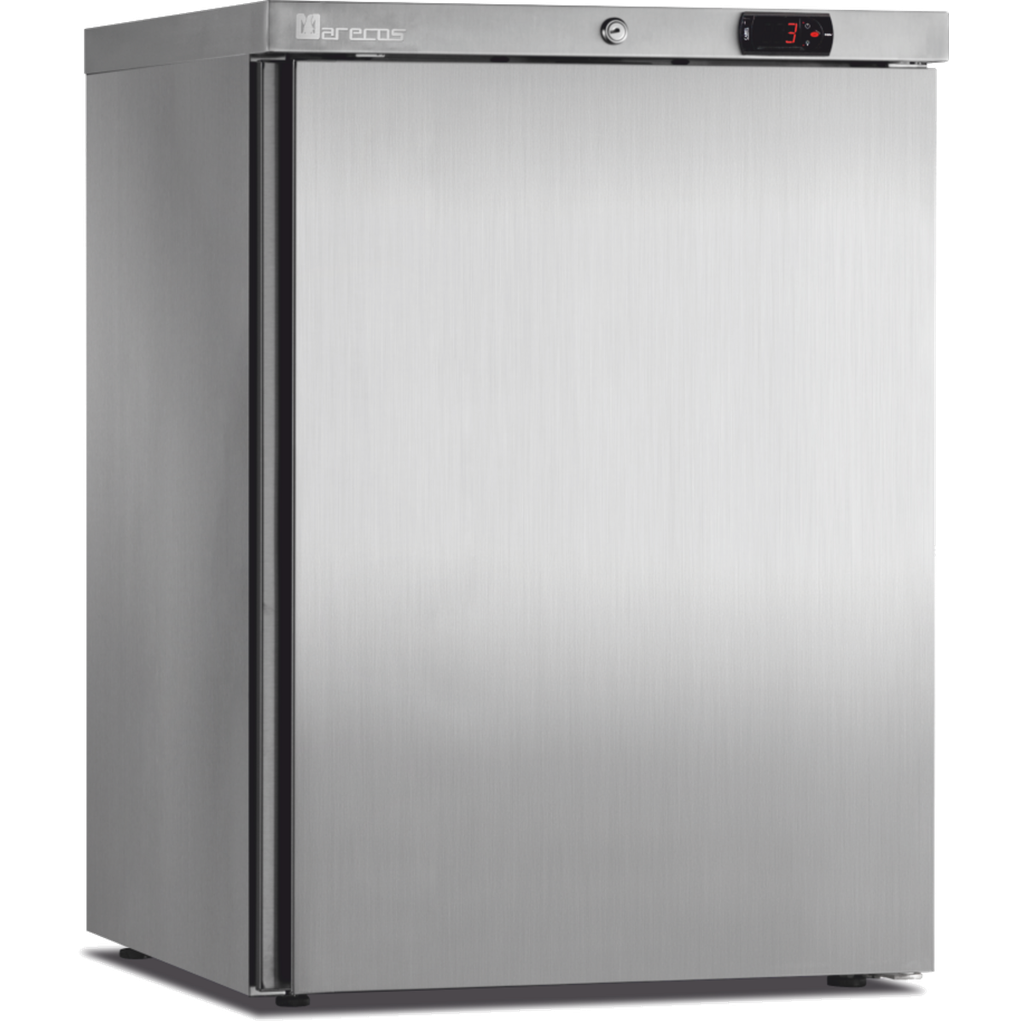 Mini armoire porte pleine - température positive (+1/+8°C) - Extérieur inox - Volume : 122L, - MARECOS - ARV-150-CS-TA-PO