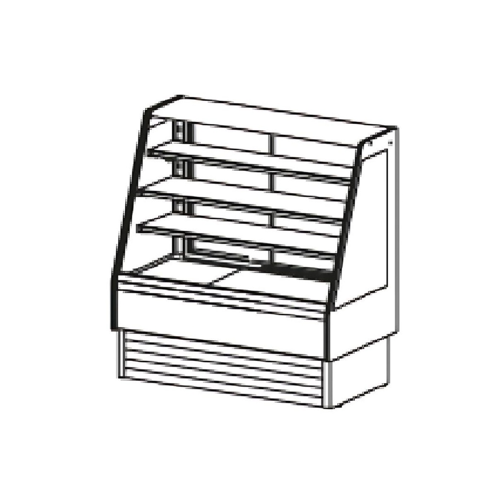 Vitrine libre service avec arrière porte vitrée - DOCRILUC - VVA-6-13-MR