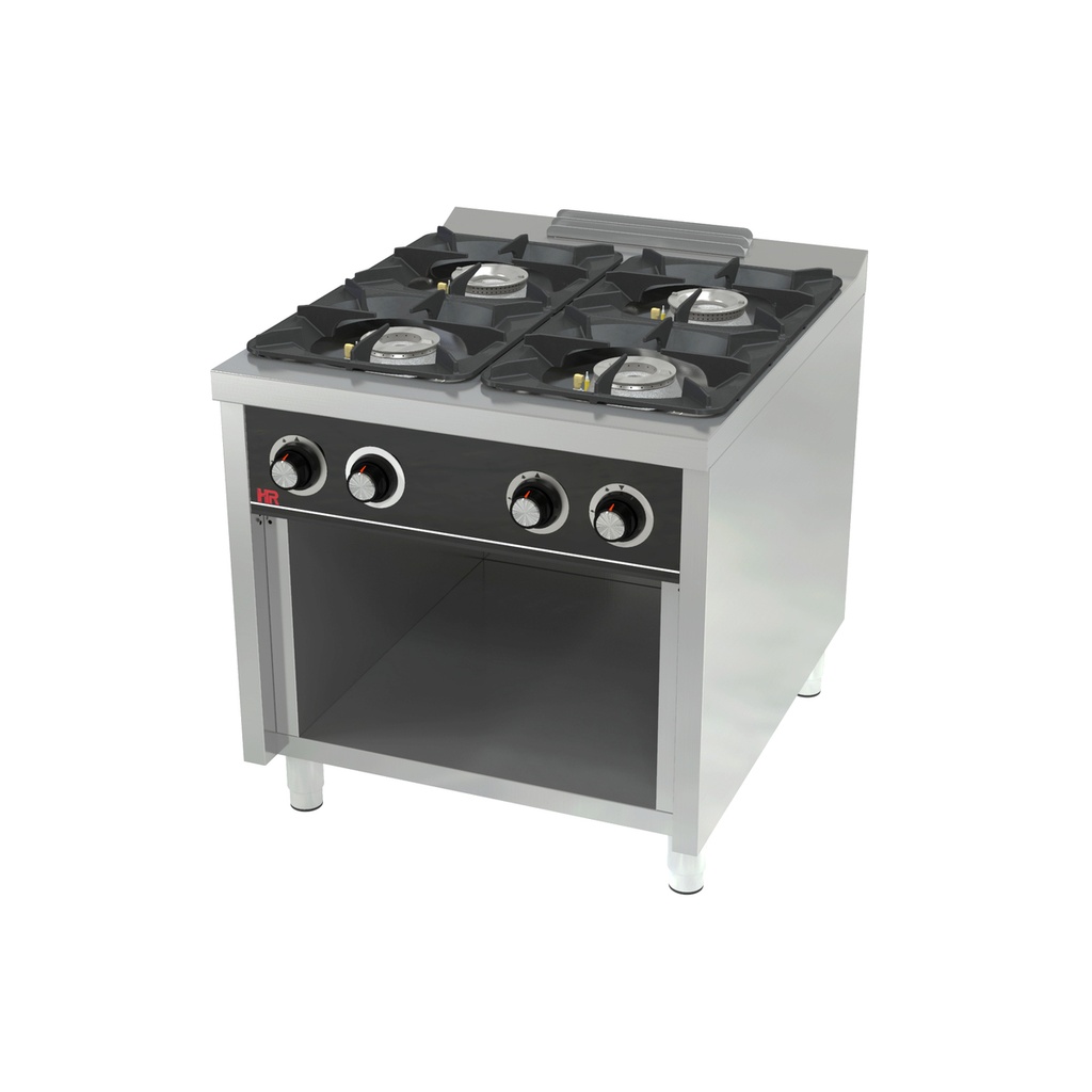 Fourneau 4 feux vifs Série 900 sur placard - HR FAINCA - C4F900E