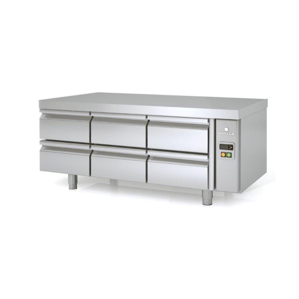 Meuble soubassement 700 grp à distance 3 x doubles tiroirs - CORECO - MFBP-150-CC