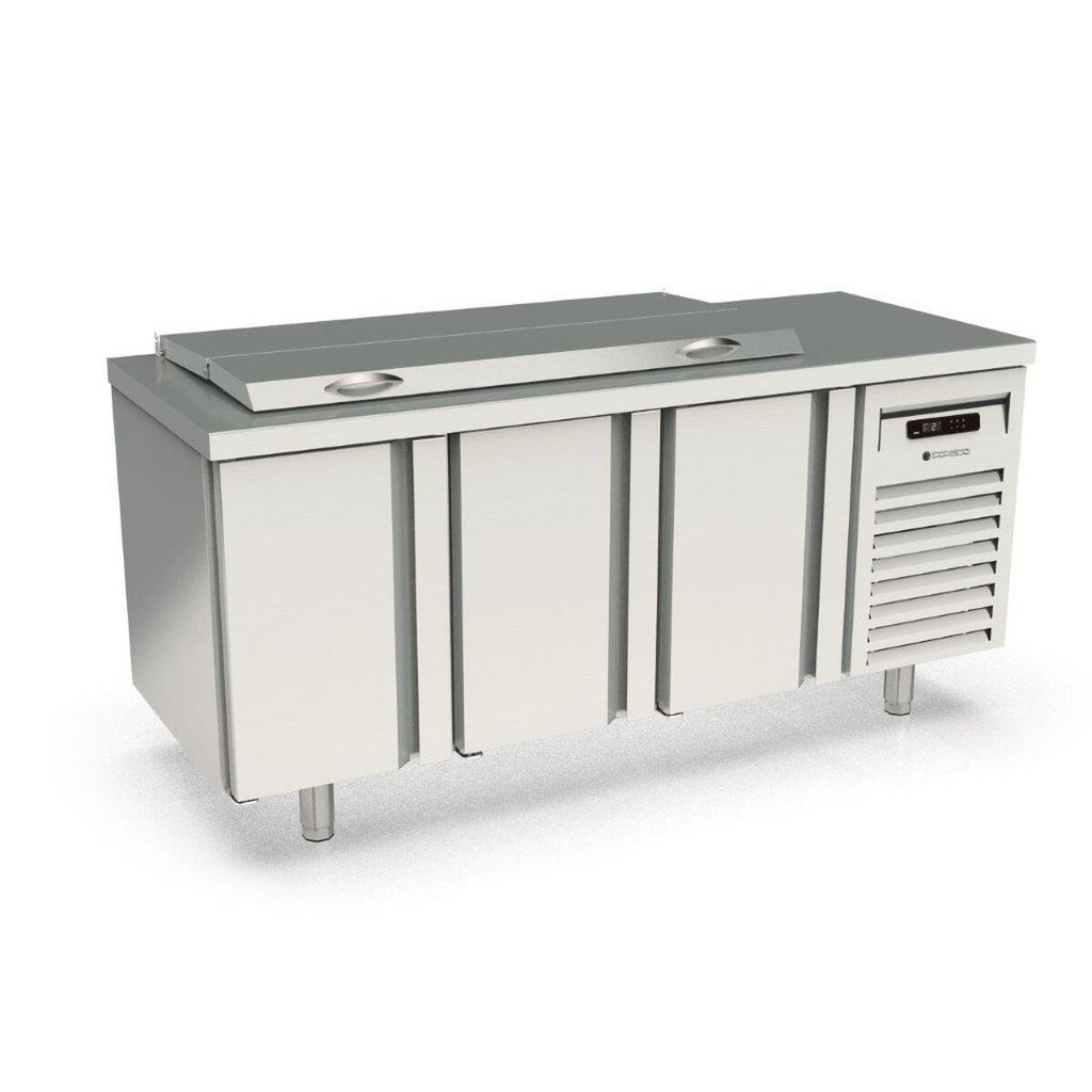 Meuble de préparation 700 positif - 3 portes - CORECO - MFE-200