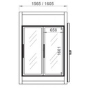 Chambre froide négative portes vitrées 1605x2030x2600 - CORECO - RFM2C-PC-C