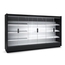Vitrine murale supermarché gamme CLOVER - Hauteur 2,2m - Profondeur 791 mm - Avec portes vitrées - DOCRILUC - RMG22133-18-H1