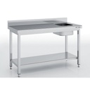 Table de chef série 600 en inox - ERATOS - MCCD60-150DE