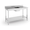Table de chef série 600 en inox - ERATOS - MCCD60-130CE