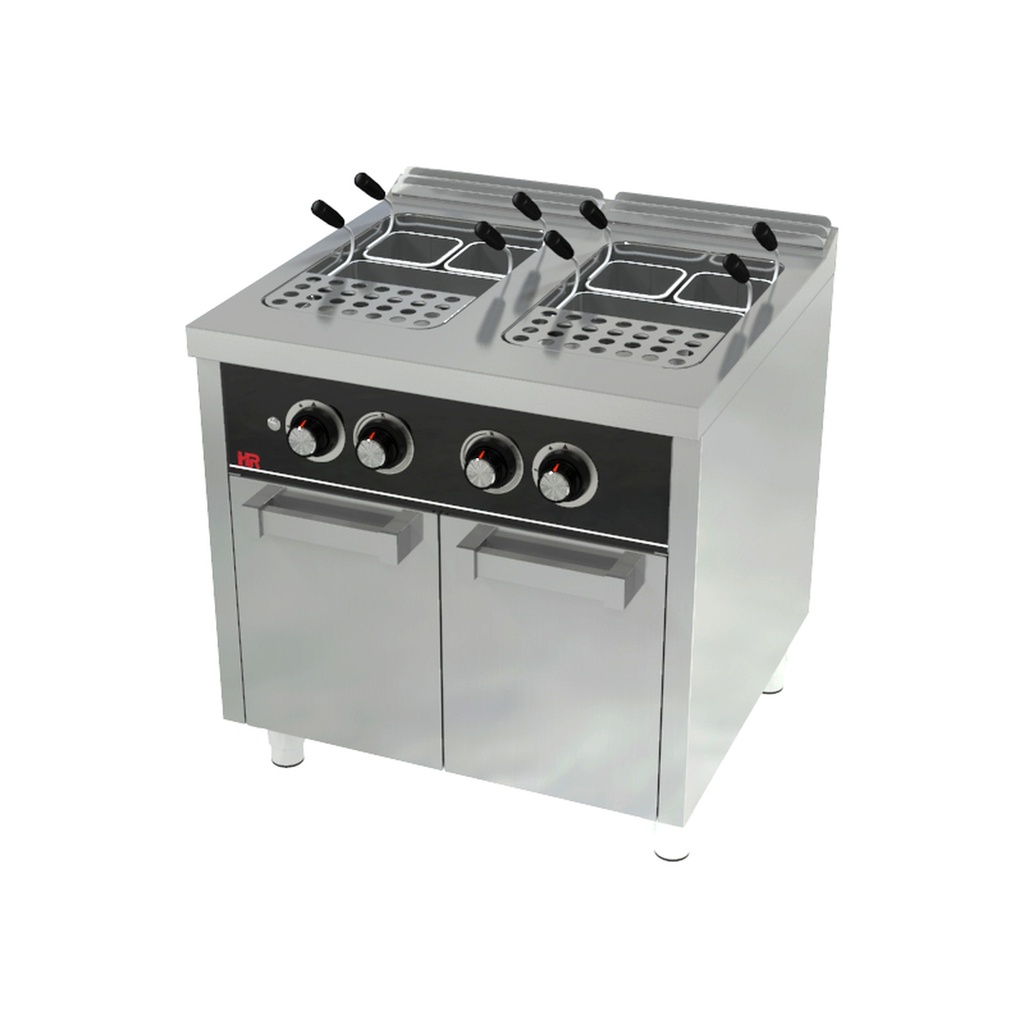 Cuiseur à pâtes à gaz 25l + 25l série 750 sur placard - HR FAINCA - CPG25L25L750E