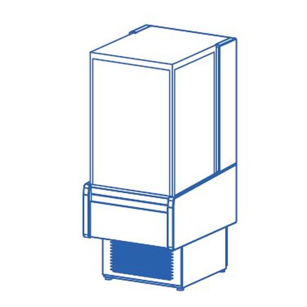 Vitrine service arrière 3 étagères réfrigérée - DOCRILUC - VV-6-6-R