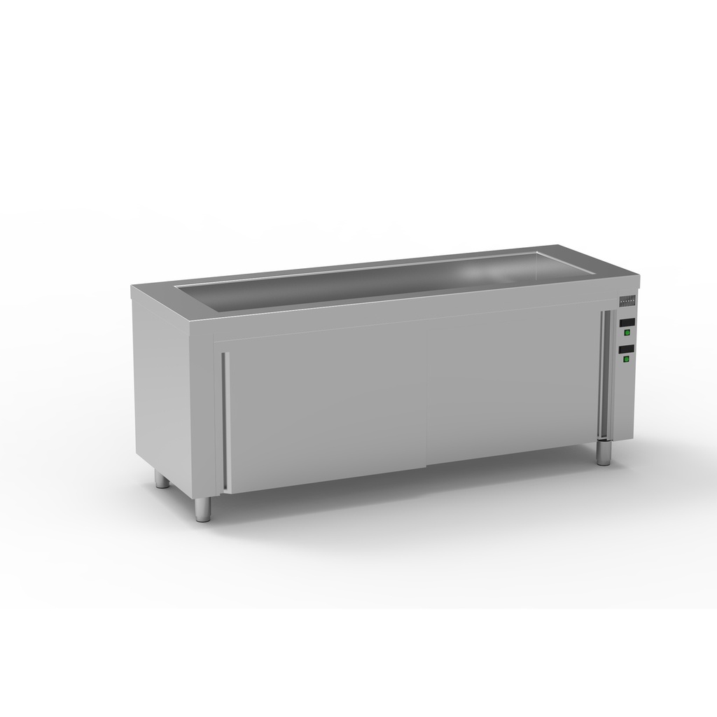 Meuble bain-marie à eau en inox - ERATOS - MBMR-200