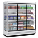 Vitrine murale supermarche gamme CLOVER - Hauteur 2m - Profondeur 650 mm - Avec portes vitrees - DOCRILUC - RMG20033-25-M1