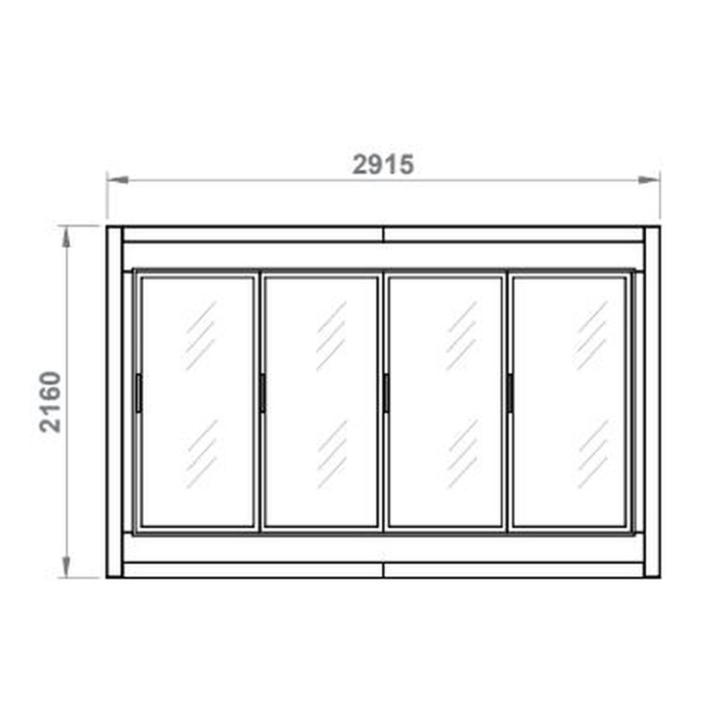 Armoire Froide Démontable négative 4 portes vitrées - CORECO - AFD-4C-PC