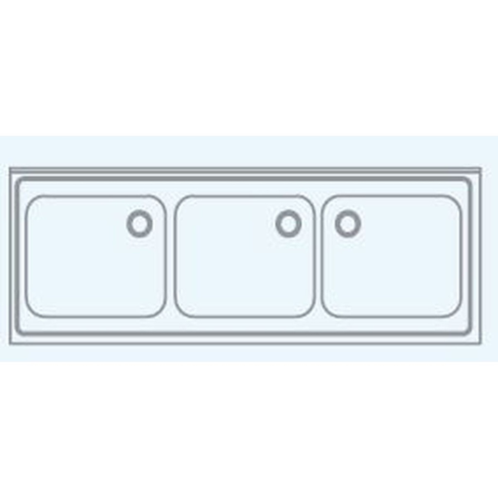 Plonge standard série 700 en inox - ERATOS - FGB-187/30