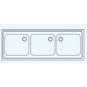 Plonge standard série 700 en inox - ERATOS - FGB-187/30