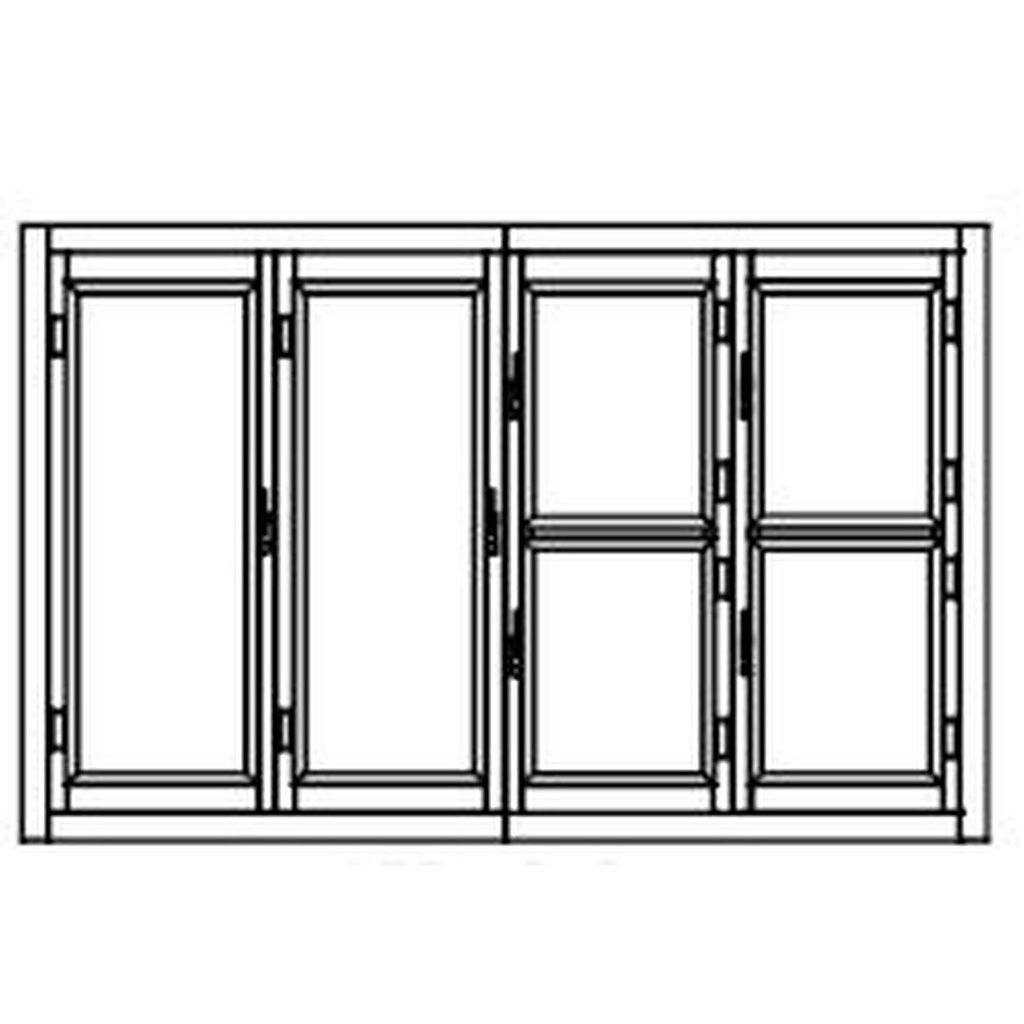 Armoire Froide Démontable positive 2 portes + 4 portillons - CORECO - AFD-4R-C