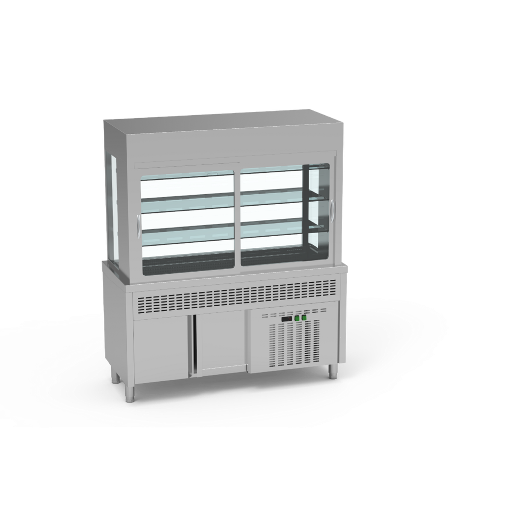 Meuble réfrigéré + vitrine réfrigérée 3 niveaux - ERATOS - SVPPR-160