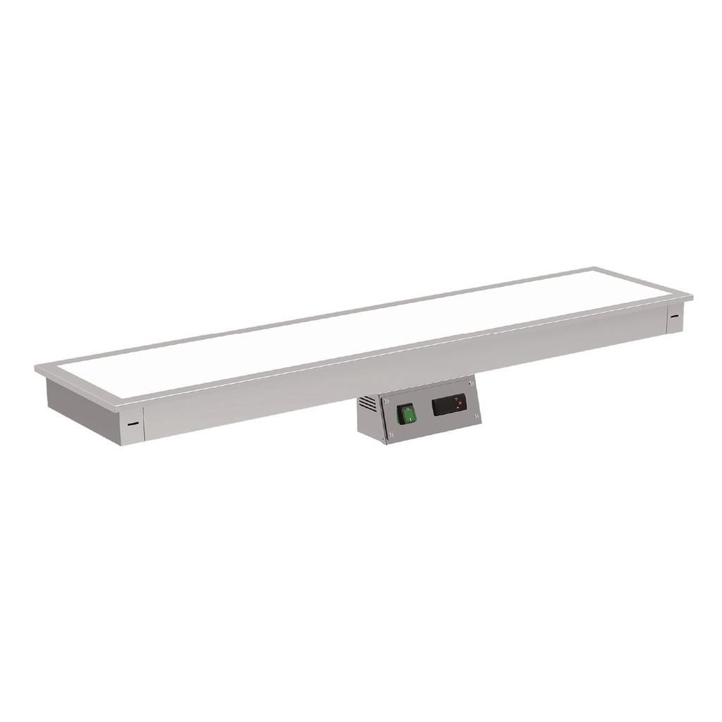 Plaque chaude verre trempé blanc  à encastrer - ERATOS - PCT8PB