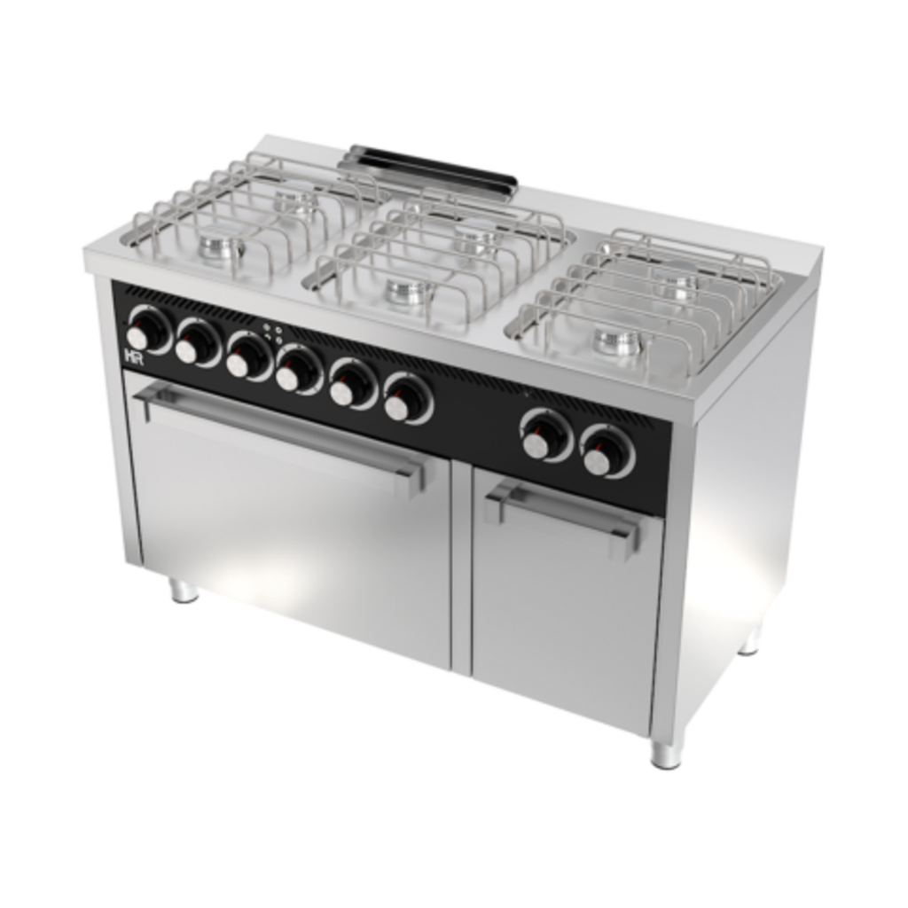 Fourneau "basic" 6 feux vifs s/600 avec four électrique - HR FAINCA - CB6F600HE