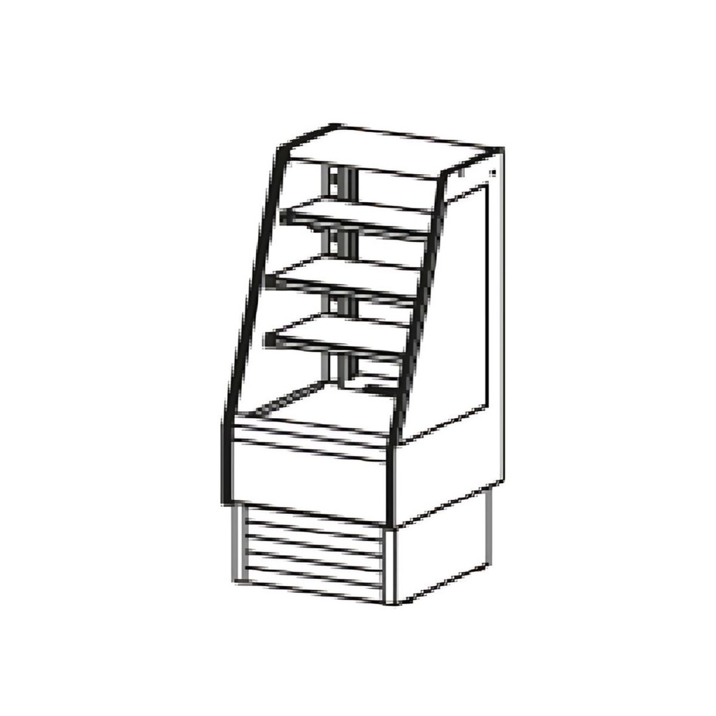 Vitrine libre service avec arrière porte vitrée - DOCRILUC - VVA-6-6-MR