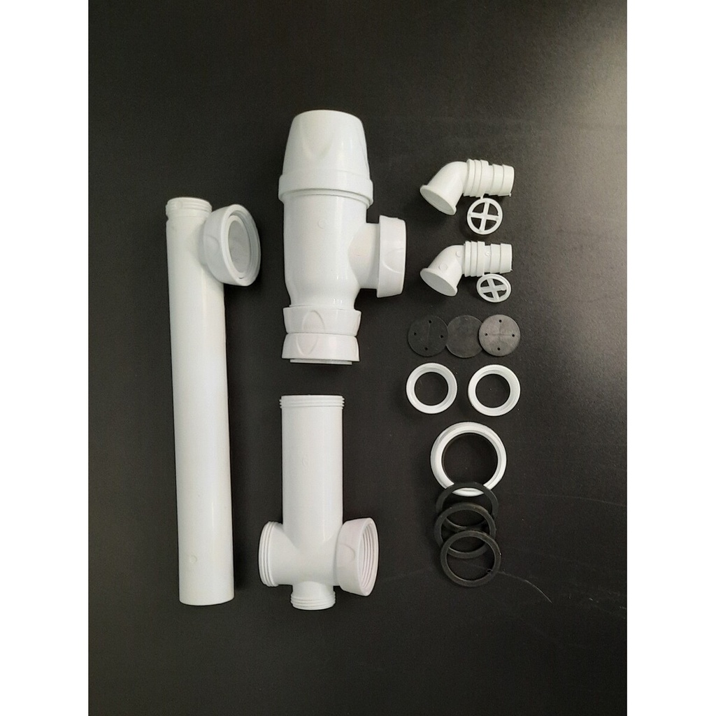 Siphon PVC pour double cuve - Diamètre 39 -  SPVC2