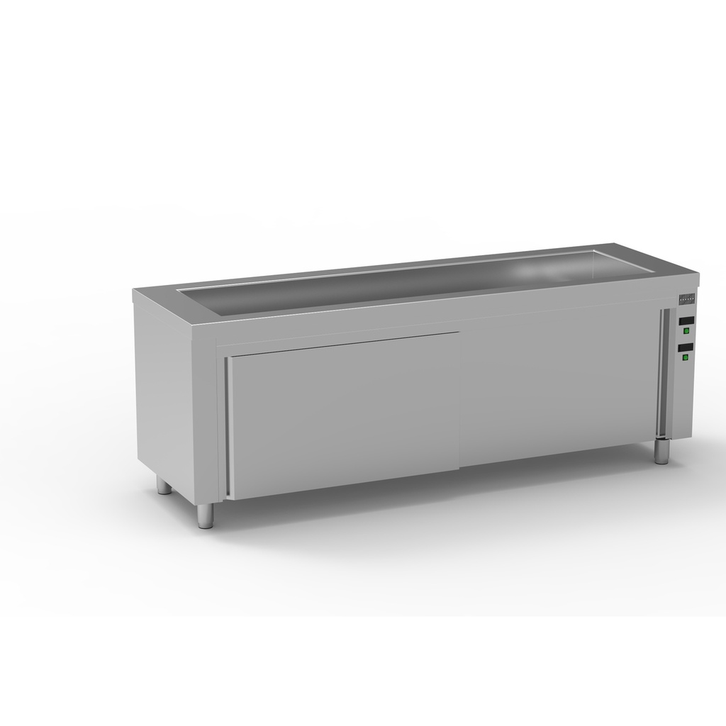 Meuble bain-marie à eau en inox - ERATOS - MBMR-225